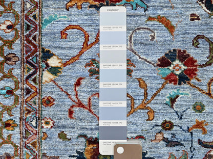 Grey 9'2" x 12'4" Tribal & Geometric Hand knotted Wool Rug - Sku: O086715