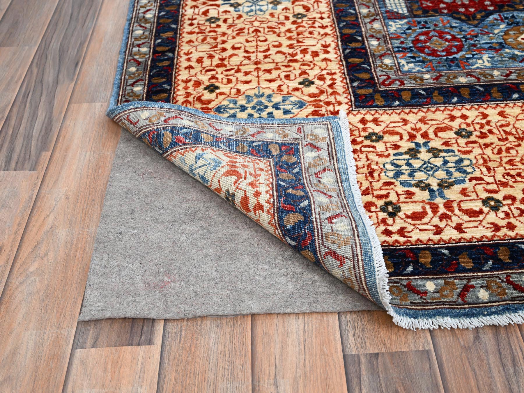 Mamluk Traditional hand-knotted wool rug in Blue, 10'1" x 13'5", SKU O086733