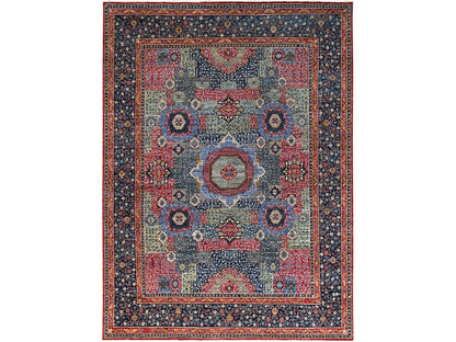 Mamluk Traditional hand-knotted wool rug in Blue, 9'0" x 12'0", SKU O086735