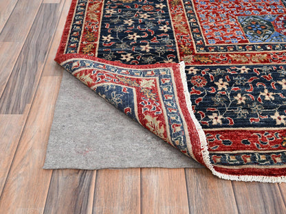 Mamluk Traditional hand-knotted wool rug in Blue, 9'0" x 12'0", SKU O086735