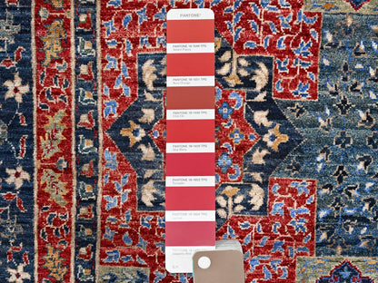 Mamluk Traditional hand-knotted wool rug in Blue, 9'0" x 12'0", SKU O086735
