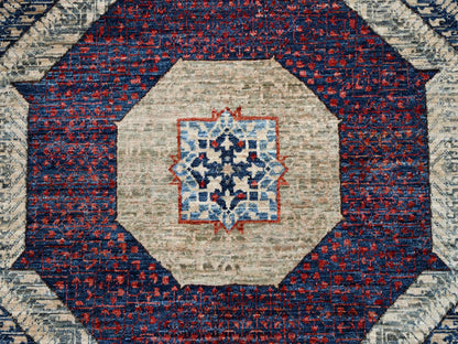 Mamluk Traditional hand-knotted wool rug in Blue, 9'0" x 11'11", SKU O086738