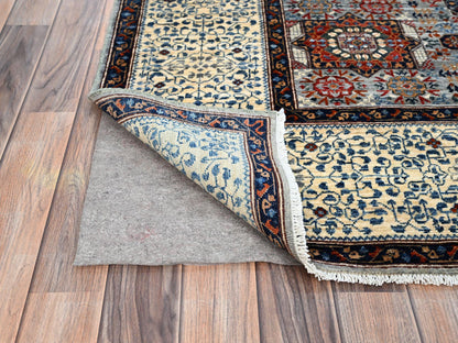Mamluk Traditional hand-knotted wool rug in Gray, 6'1" x 9'3", SKU O086742