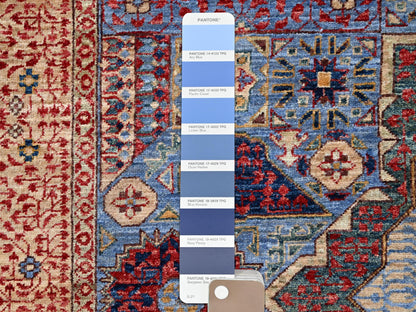 Blue 6'1" x 9'0" Mamluk Hand knotted Wool Rug - Sku: O086743