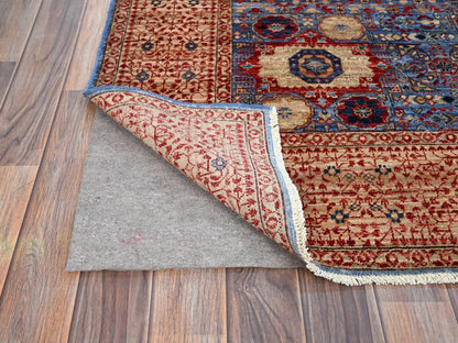 Mamluk Traditional hand-knotted wool rug in Blue, 6'0" x 8'7", SKU O086744