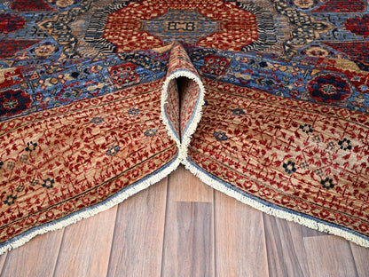 Mamluk Traditional hand-knotted wool rug in Blue, 6'0" x 8'7", SKU O086744