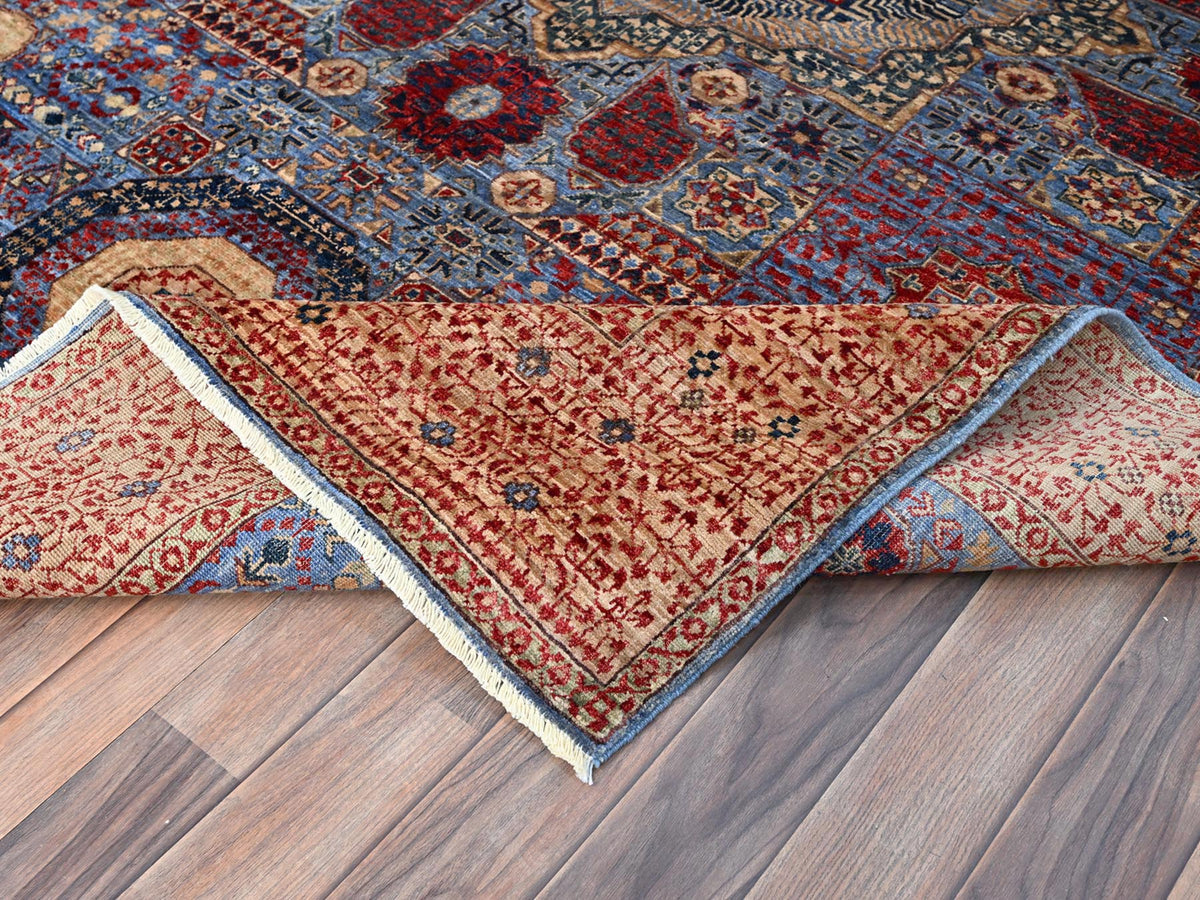 Mamluk Traditional hand-knotted wool rug in Blue, 6'0" x 8'7", SKU O086744