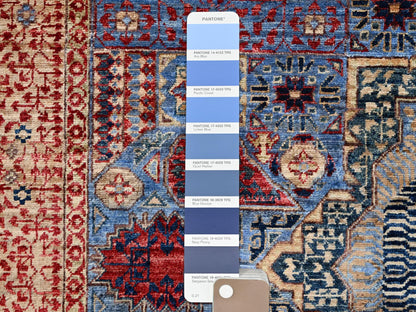 Mamluk Traditional hand-knotted wool rug in Blue, 6'0" x 8'7", SKU O086744