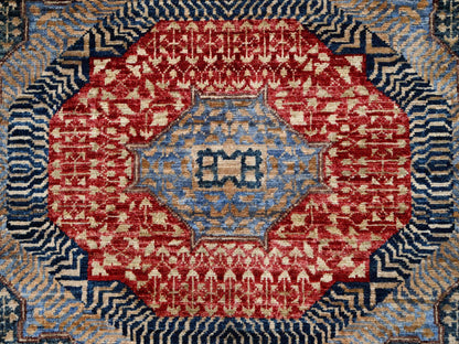 Mamluk Traditional hand-knotted wool rug in Blue, 6'0" x 8'7", SKU O086744