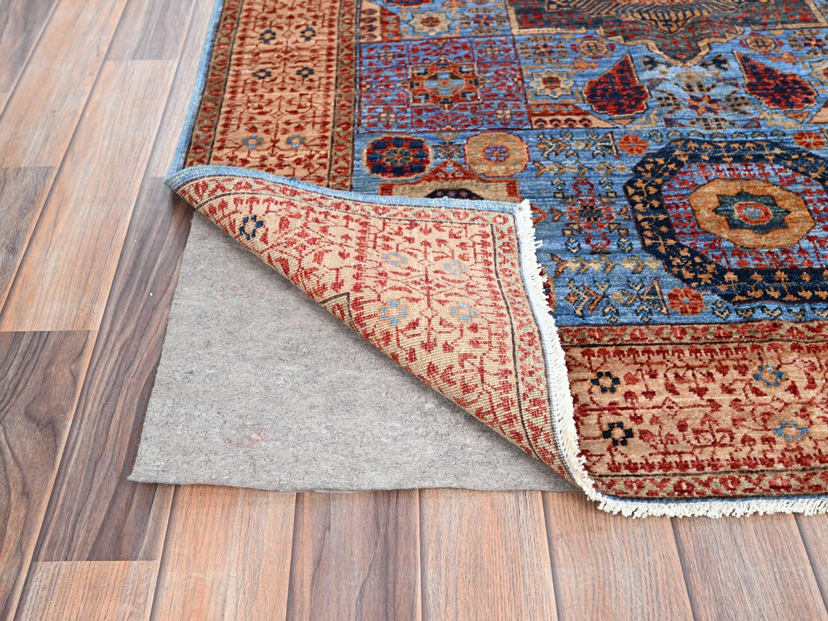 Mamluk Traditional hand-knotted wool rug in Blue, 4'0" x 6'5", SKU O086746