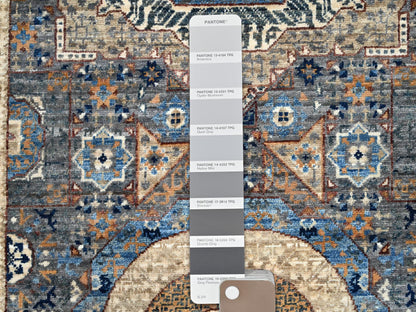 Grey 2'5" x 9'10" Traditional Hand knotted Wool Rug - Sku: O086749