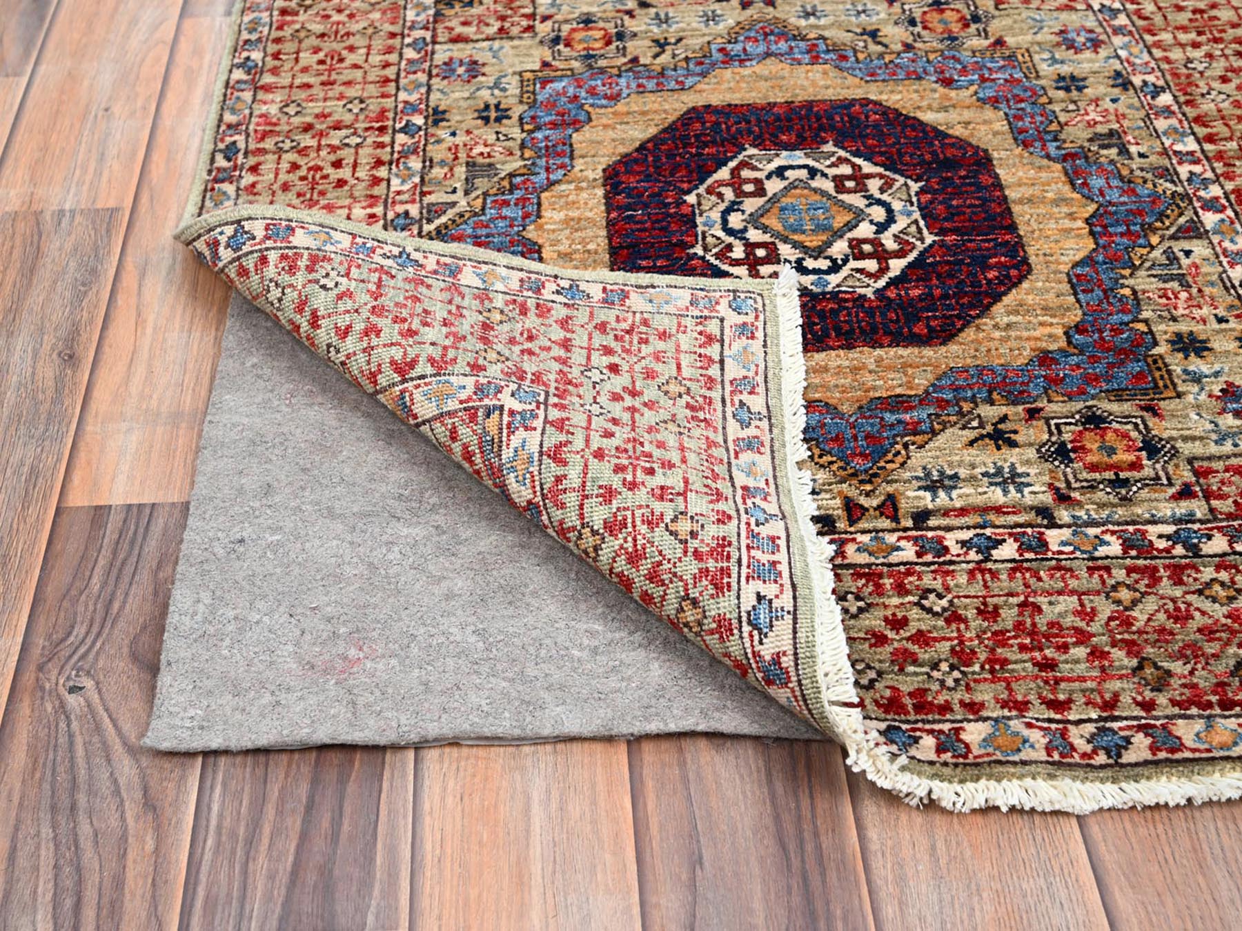 Mamluk Traditional hand-knotted wool runner in Brown, 2'7" x 15'10", SKU O086756