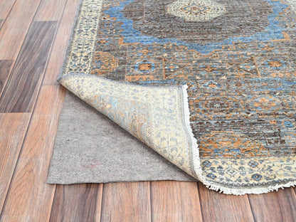 Grey 2'9" x 9'10" Traditional Hand knotted Wool Rug - Sku: O086758