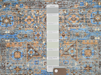 Grey 2'9" x 9'10" Traditional Hand knotted Wool Rug - Sku: O086758