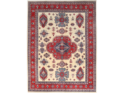 Ivory 8'10" x 11'8" Kazak Hand knotted Wool Rug - Sku: O086769