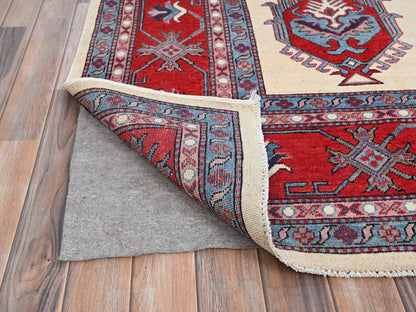 Ivory 8'10" x 11'8" Kazak Hand knotted Wool Rug - Sku: O086769