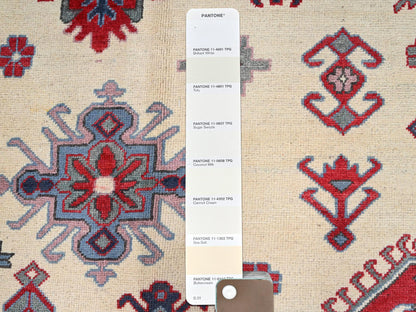 Ivory 8'10" x 11'8" Kazak Hand knotted Wool Rug - Sku: O086769