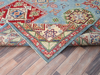 Blue 8'11" x 11'9" Kazak Hand knotted Wool Rug - Sku: O086770