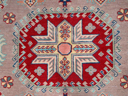Pink 6'4" x 9'2" Tribal Hand knotted Wool Rug - Sku: O086785