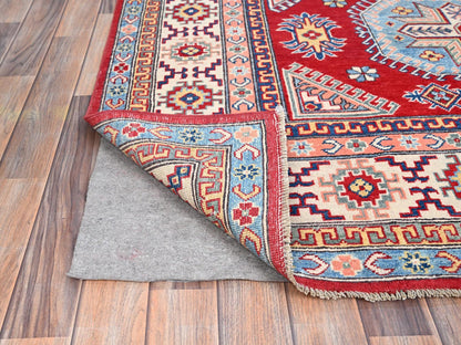 Red 6'0" x 8'9" Tribal Hand knotted Wool Rug - Sku: O086788