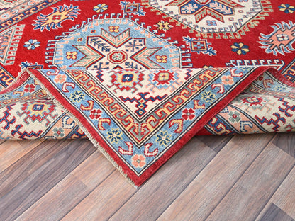 Red 6'0" x 8'9" Tribal Hand knotted Wool Rug - Sku: O086788