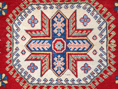 Red 6'0" x 8'9" Tribal Hand knotted Wool Rug - Sku: O086788