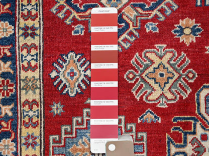 Red 6'2" x 8'9" Tribal Hand knotted Wool Rug - Sku: O086790