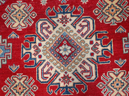 Red 6'2" x 8'9" Tribal Hand knotted Wool Rug - Sku: O086790
