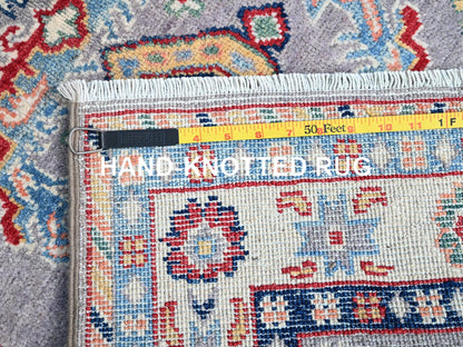Grey 2'9" x 7'10" Tribal Hand knotted Wool Rug - Sku: O086839