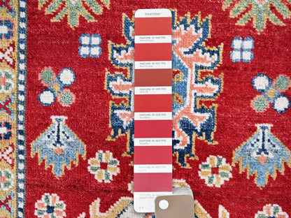 Red 2'9" x 6'6" Tribal Hand knotted Wool Rug - Sku: O086843