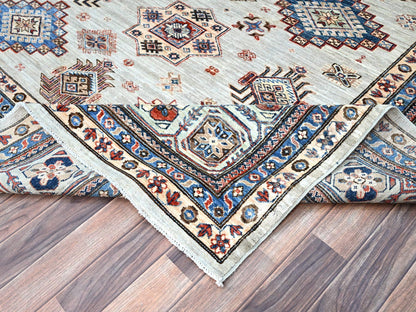 Grey 9'11" x 13'8" Tribal Hand knotted Wool Rug - Sku: O086886