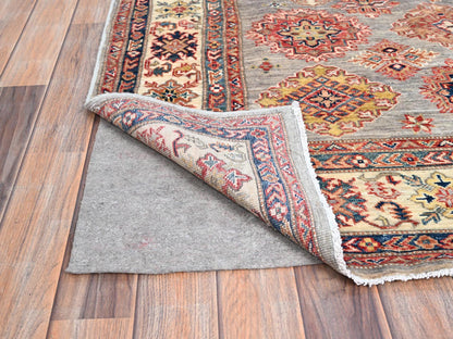 Grey 4'9" x 6'7" Tribal Hand knotted Wool Rug - Sku: O086892