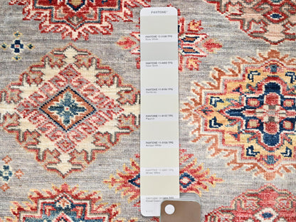 Kazak Tribal hand-knotted wool rug in Gray, 4'9" x 6'7", SKU O086892