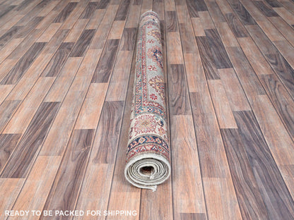 Grey 4'9" x 6'7" Tribal Hand knotted Wool Rug - Sku: O086892