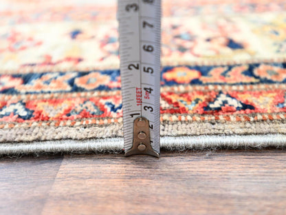 Grey 4'9" x 6'7" Tribal Hand knotted Wool Rug - Sku: O086892