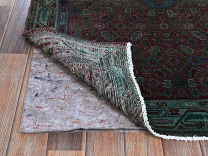 Overdyed 3'2" x 5'1" Vintage Hand knotted Wool Rug - Sku: O0868