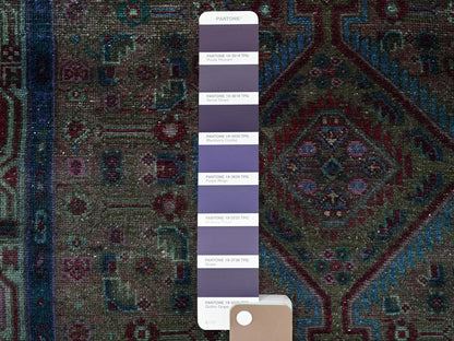 Overdyed 3'2" x 5'1" Vintage Hand knotted Wool Rug - Sku: O0868
