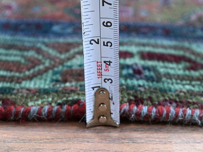 Overdyed 3'2" x 5'1" Vintage Hand knotted Wool Rug - Sku: O0868