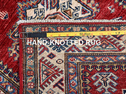 Red 2'7" x 13'2" Tribal Hand knotted Wool Rug - Sku: O086910