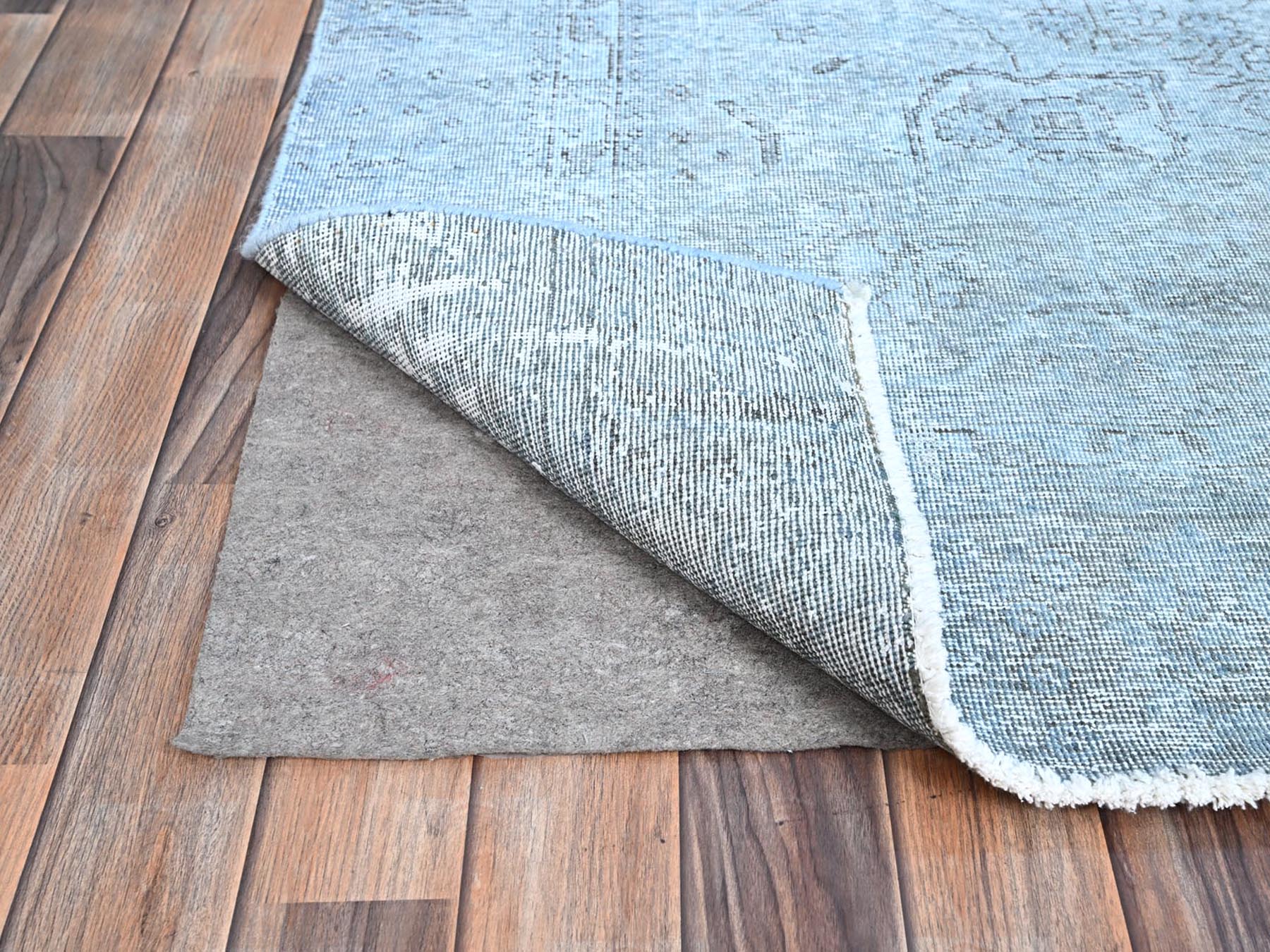 Tabriz Vintage hand-knotted wool rug in Blue, 7'10" x 9'9", SKU O086926
