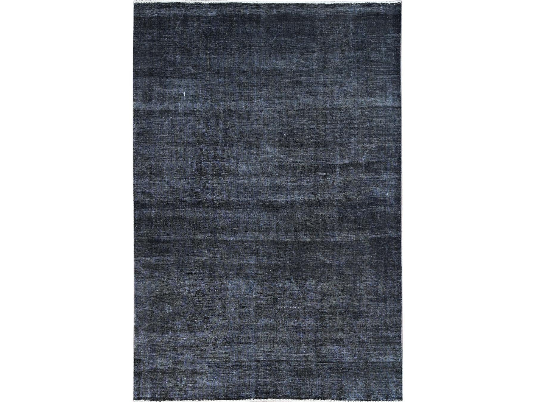 Tabriz Vintage hand-knotted wool rug in Black, 6'3" x 9'3", SKU O086927