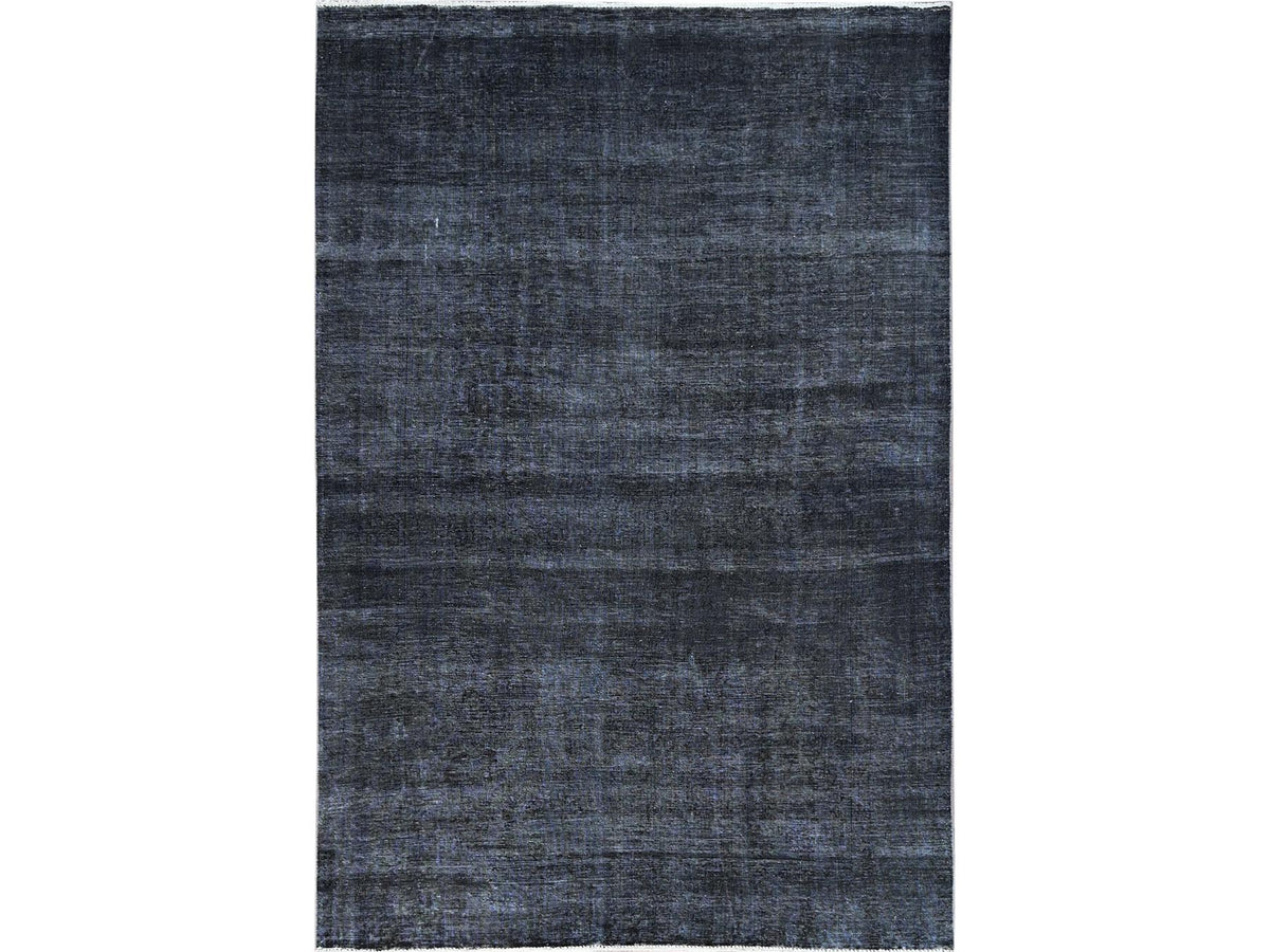 Tabriz Vintage hand-knotted wool rug in Black, 6'3" x 9'3", SKU O086927