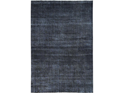 Tabriz Vintage hand-knotted wool rug in Black, 6'3" x 9'3", SKU O086927
