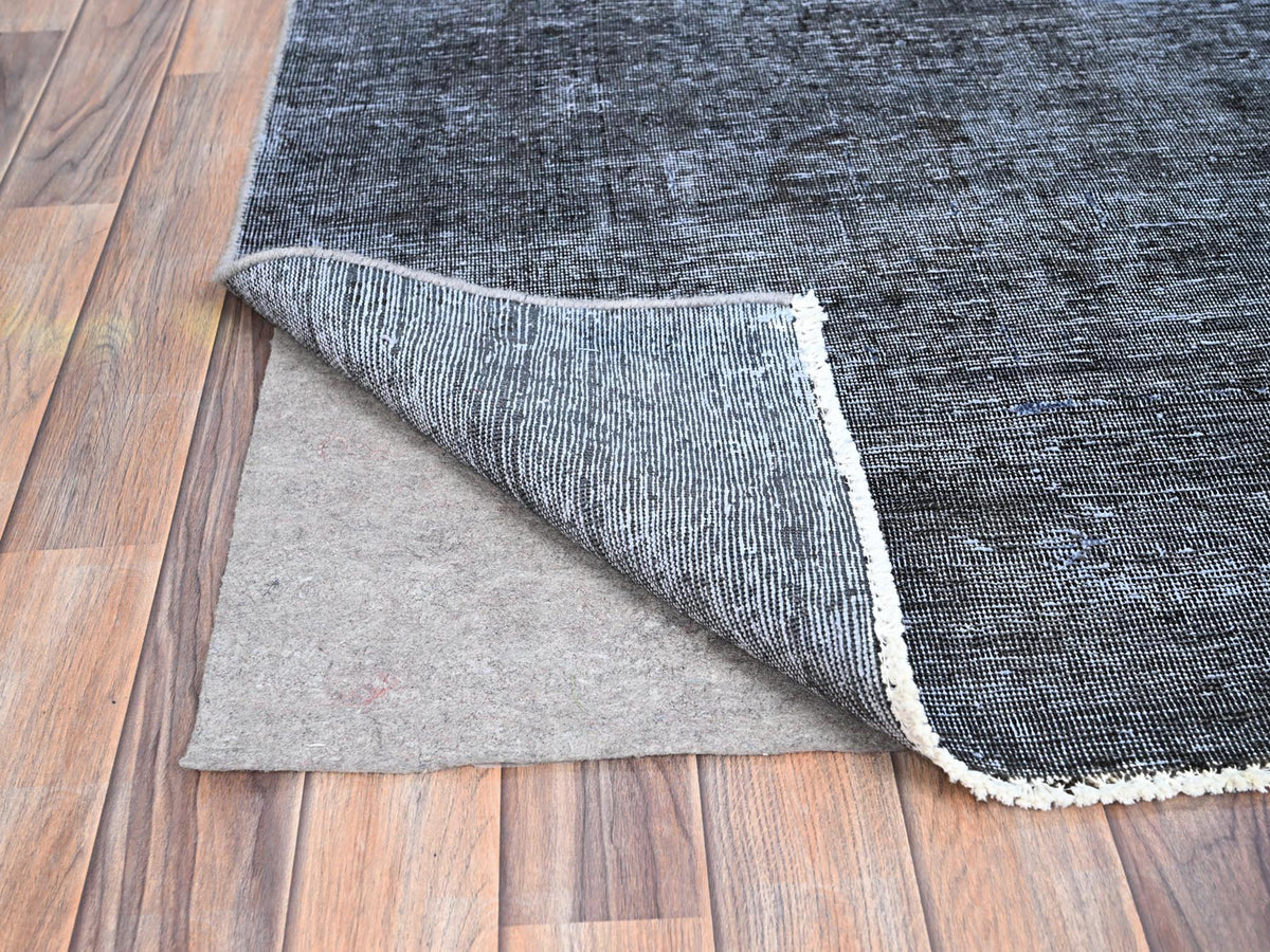 Tabriz Vintage hand-knotted wool rug in Black, 6'3" x 9'3", SKU O086927