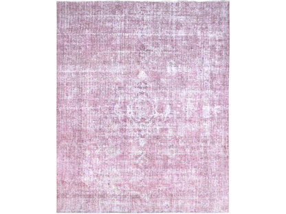 Tabriz Vintage hand-knotted wool rug in Pink, 9'8" x 11'10", SKU O086929