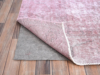 Pink 9'8" x 11'10" Vintage Hand knotted Wool Rug - Sku: O086929