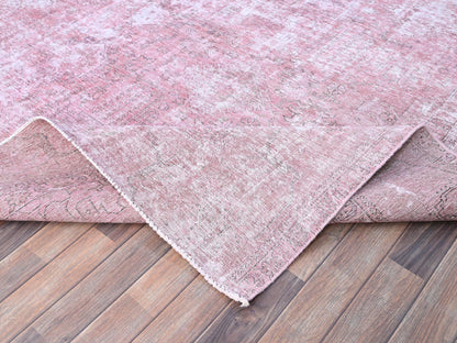 Pink 9'8" x 11'10" Vintage Hand knotted Wool Rug - Sku: O086929