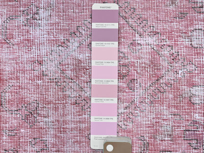 Pink 9'8" x 11'10" Vintage Hand knotted Wool Rug - Sku: O086929
