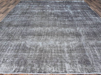 Grey 9'6" x 12'4" Vintage Hand knotted Wool Rug - Sku: O086931