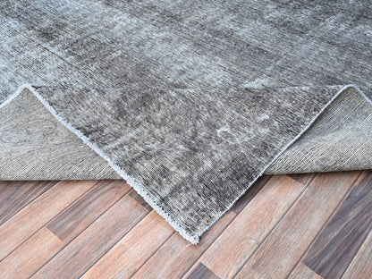 Tabriz Vintage hand-knotted wool rug in Gray, 9'6" x 12'4", SKU O086931